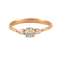 Bague 52 Bague Solitaire Diamant 0.30ct Or rose 58 Facettes DV0206-1