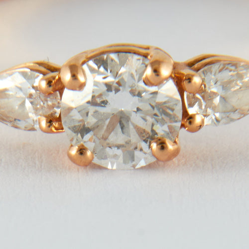 Bague 52 Bague Solitaire Diamant 0.30ct Or rose 58 Facettes DV0206-1