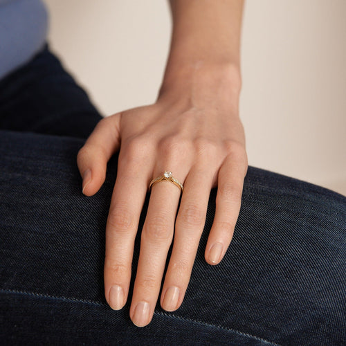 Bague 52 Bague Solitaire Diamant 0.35ct 58 Facettes DV0103-1