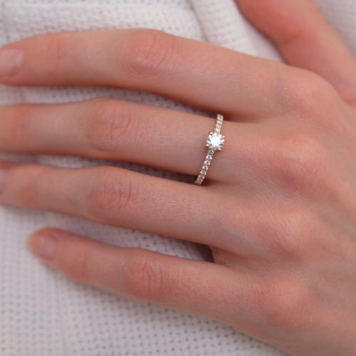 Bague 53 Bague Solitaire Diamant 0.40ct 58 Facettes DV0185-1