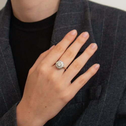 Bague 53 Bague Solitaire entourage Diamants 58 Facettes DV0165-5