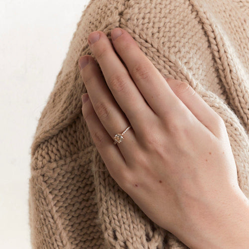 Bague 49 Bague Solitaire Or rose Diamant 0.80ct 58 Facettes DV0460-1