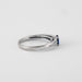 Ring 56 Sapphire Solitaire Ring 10 Diamonds 58 Facettes DV0209-1