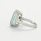 Bague 52 Bague Style Art Déco Aigue-Marine Diamants 58 Facettes DV0407-3