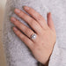 Ring 53 Art Deco Style Ring Sapphires Diamonds 58 Facettes DV0359-1