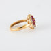 Ring 48 Marguerite style ring Ruby Diamonds 58 Facettes DV0192-1