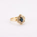 Ring 53 Marguerite style ring Sapphire Diamonds 58 Facettes DV0057-1