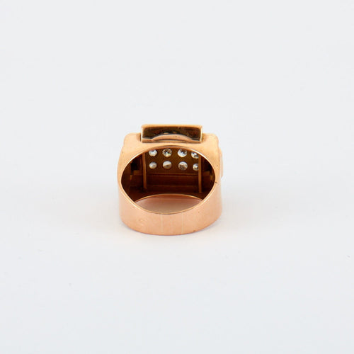 Bague 54 Bague Tank 2 ors Diamants 58 Facettes DV0242-1