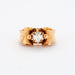Ring 50 Yellow gold and diamond Tank ring 58 Facettes DV0366-1
