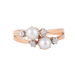 Ring 53 Toi & Moi pearl ring 58 Facettes P6L4