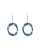 Earrings Circle Paving Sapphires Diamonds Earrings 18 Carat White Gold 58 Facettes BO133