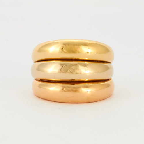 Bague 55 Bague Trois Ors Godronnés 58 Facettes DV0337-2