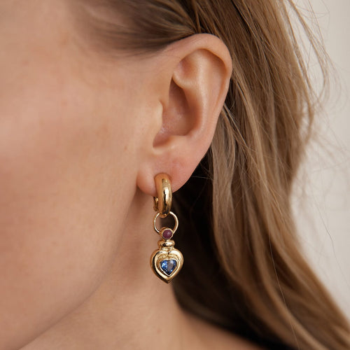 Boucles d'oreilles Boucles d'oreilles Coeur Saphirs 58 Facettes DV0013-2R