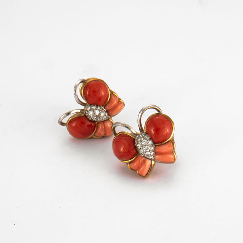 Boucles d'oreilles Boucles d'oreilles Corail Diamants 58 Facettes DV0167-2