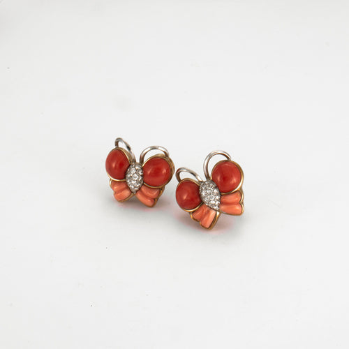Boucles d'oreilles Boucles d'oreilles Corail Diamants 58 Facettes DV0167-2