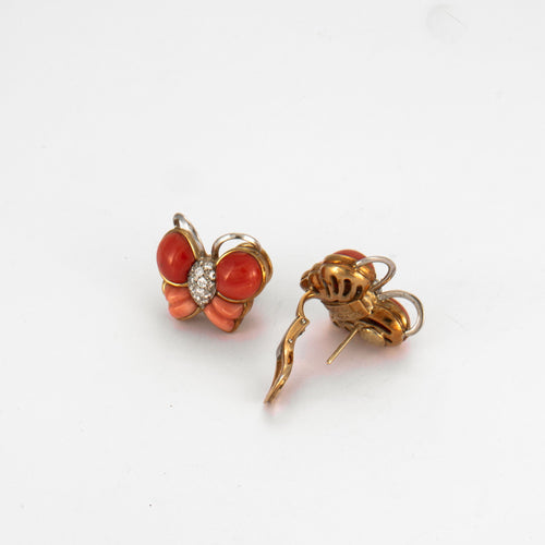 Boucles d'oreilles Boucles d'oreilles Corail Diamants 58 Facettes DV0167-2