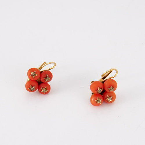 Boucles d'oreilles Boucles d'oreilles Corail Napoléon III 58 Facettes DV0077-1