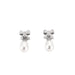 Earrings Pearl and Diamond Knot Earrings 58 Facettes DV0305-3