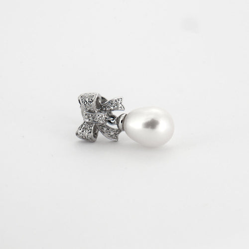 Boucles d'oreilles Boucles D'oreilles Nœud Perles et Diamants 58 Facettes DV0305-3