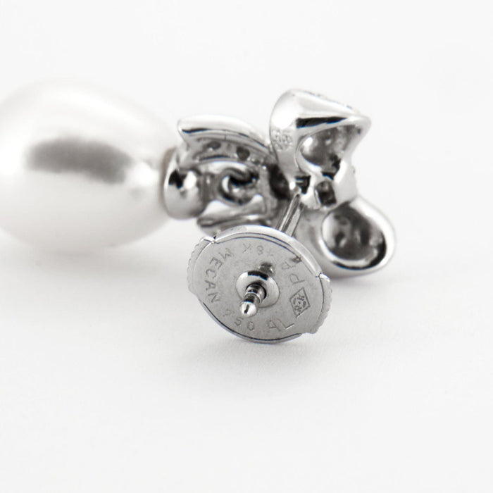 Boucles d'oreilles Boucles D'oreilles Nœud Perles et Diamants 58 Facettes DV0305-3