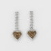 Earrings Diamond heart dangling earrings 58 Facettes DV0125-6