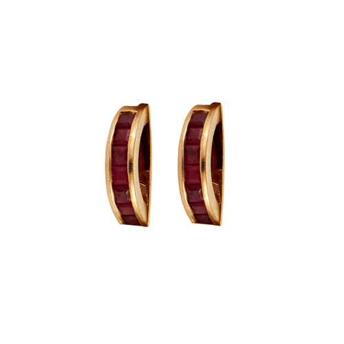 Boucles d'oreilles Boucles D'oreilles Rubis Or Jaune 58 Facettes DV0315-5