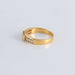 Ring 53 Yellow gold ring Round and baguette diamonds 58 Facettes FM70