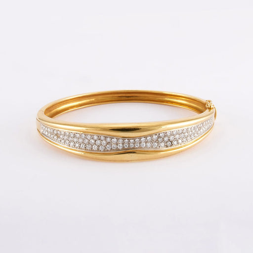 Bracelet Diamètre: 6cm / Jaune / Or 750 Bracelet rigide Or jaune Diamants 58 Facettes 140364R
