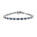 Bracelet Line Bracelet in White Gold and Sapphires 58 Facettes DV0413-2