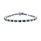 Bracelet Bracelet Ligne en Or Gris et Saphirs 58 Facettes DV0413-2