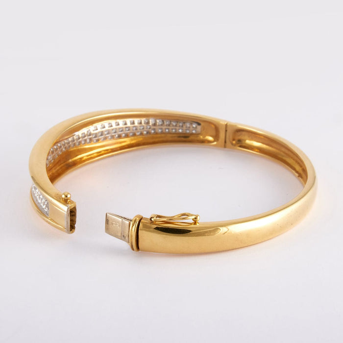 Bracelet Diamètre: 6cm / Jaune / Or 750 Bracelet rigide Or jaune Diamants 58 Facettes 140364R