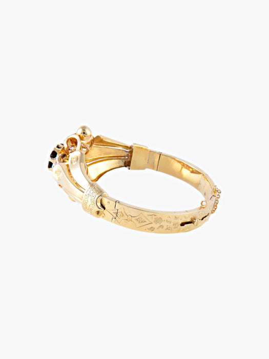 Bracelet Bracelet Napoléon III, Or Jaune, Grenat & Perles Fines 58 Facettes DV0032-2