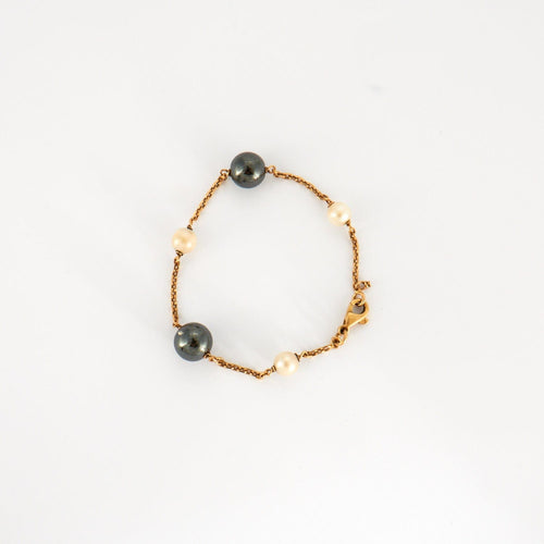 Bracelet Bracelet or et perles 58 Facettes DV0285-3