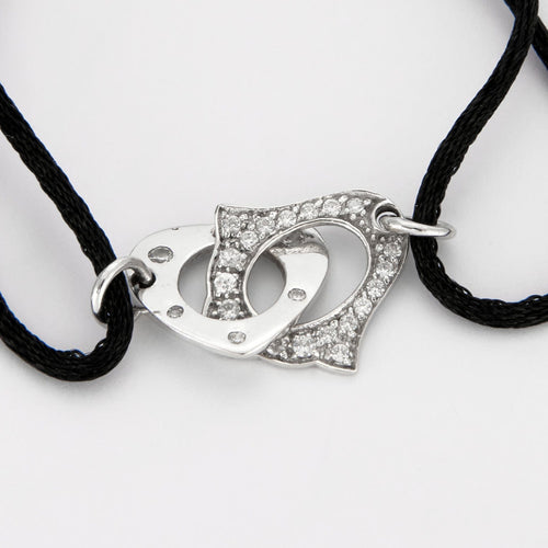 Bracelet Bracelet or gris, pierres blanches 58 Facettes DV0120-9