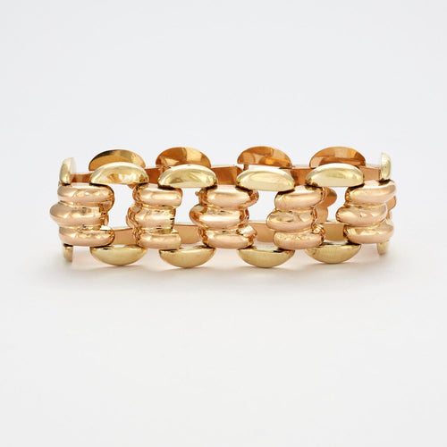 Bracelet Bracelet Or Jaune à Maillons Ponts Godronnés 58 Facettes DV0397-1