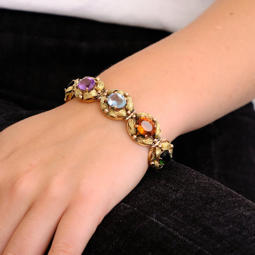 Bracelet Bracelet Or Jaune et Pierres fines de couleurs 58 Facettes DV0221-3R