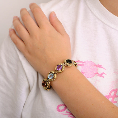 Bracelet Bracelet Or Jaune et Pierres fines de couleurs 58 Facettes DV0221-3R