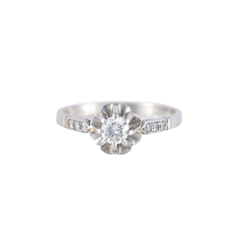 Bague 52 Bague Solitaire platine 58 Facettes JE263