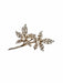 Vintage Brooch "Leaf" Gold, Vermeil & Diamonds 58 Facettes 210006