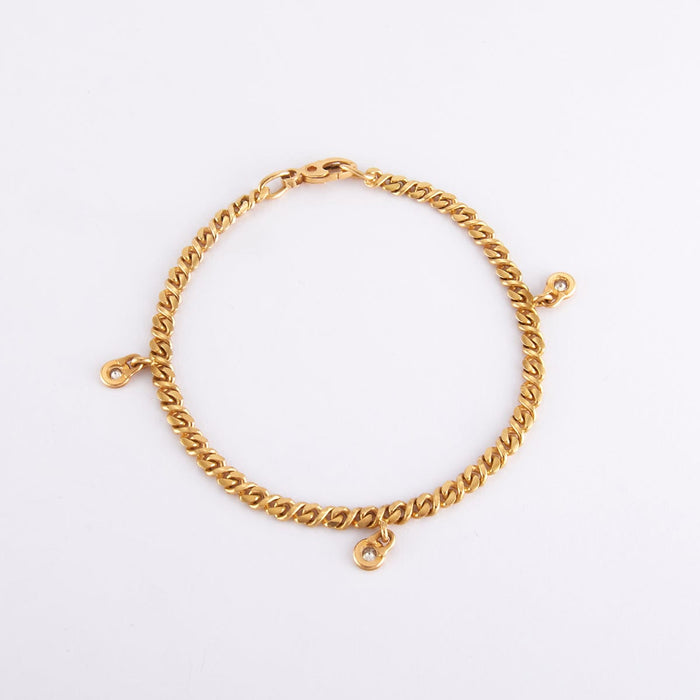 Bracelet Longueur : 18 cm. / Jaune / Or 750 Bracelet pampilles Diamants 58 Facettes 210039R