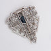 Brooch Art Deco Brooch, Platinum, Diamonds & Sapphire 58 Facettes DV0032-41