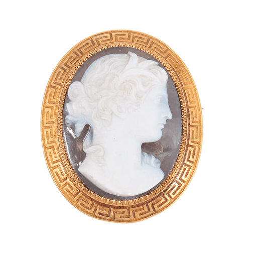 Broche Broche Camée sur Agate, Profil Féminin à l'Antique 58 Facettes DV0032-40