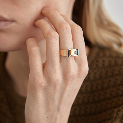 Bague Bague Tank 1940 2 Ors 58 Facettes