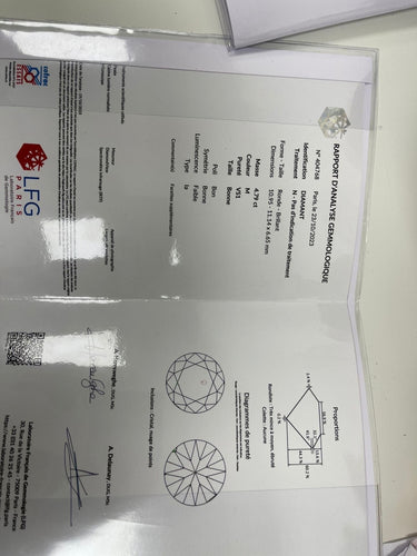 Broche Or Gris 3 Diamants Serti Griffes 58 Facettes DV0393-2