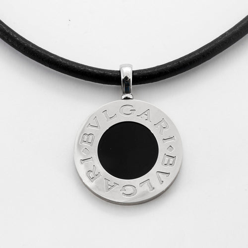 Collier BULGARI - Pendentif en Or Jaune, Acier et Onyx 58 Facettes DV0395-1