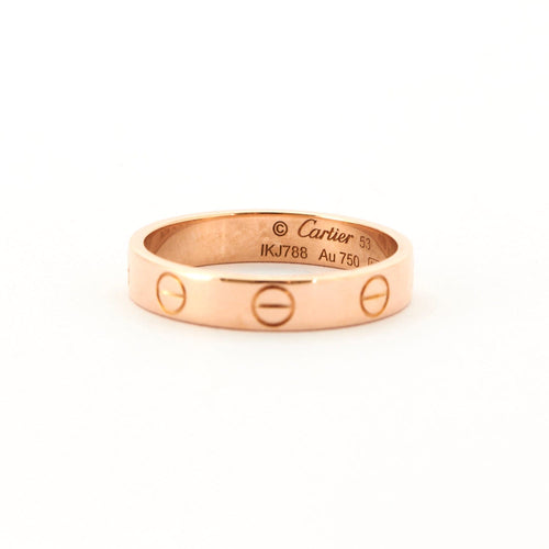 Bague 53 CARTIER - Alliance "Love" en Or Rose 58 Facettes DV0403-1