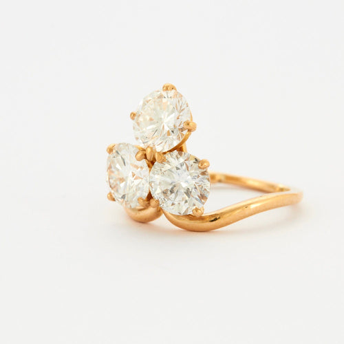 Bague 53 CARTIER - Commande spéciale - Bague Vintage or et diamants 58 Facettes DV0363-1