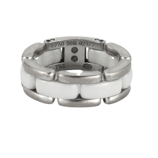 53 CHANEL ring - “Ultra” white ceramic ring 58 Facettes DV0271-1