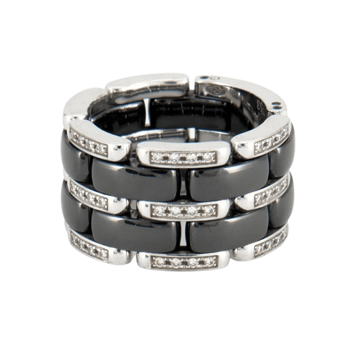 53 CHANEL ring - Ultra Diamond and black ceramic ring 58 Facettes DV0053-1