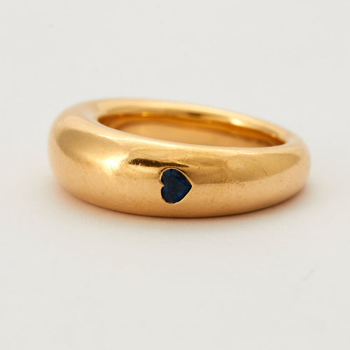 Bague 51 CHAUMET - Bague Jonc Saphir Cœur 58 Facettes DV0360-9